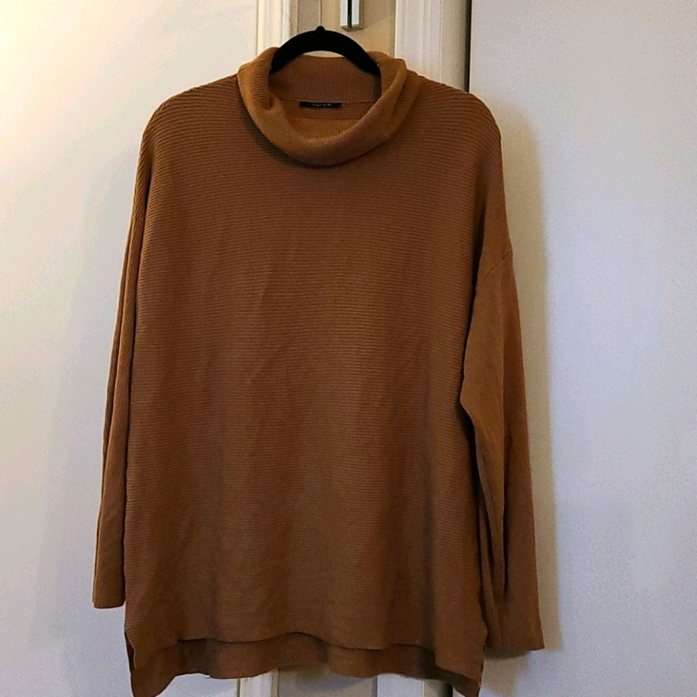 Tahari Cowl Neck Ribbed Sweater